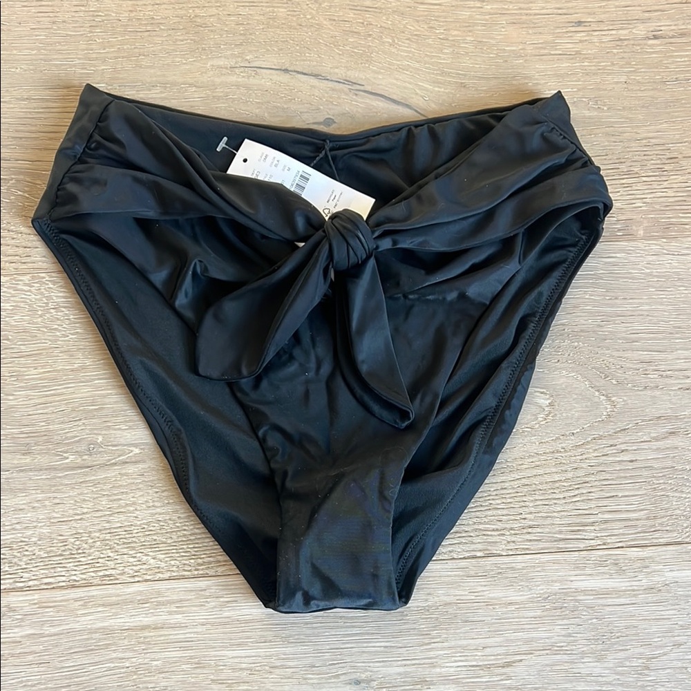 J crew Black High-Waisted Bikini Bottoms. Size medium
